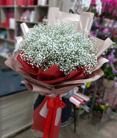 Букет цветов из: Гипсофила в Поселок имени Карла Либкнехта