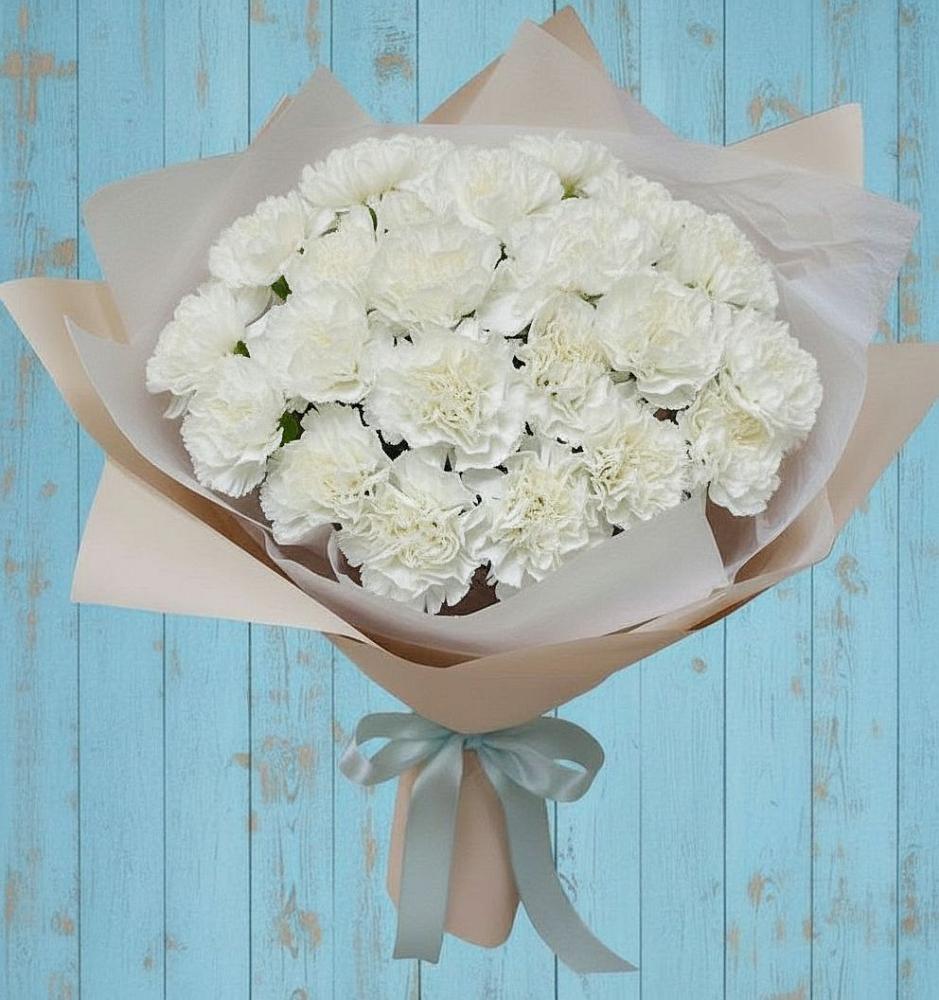 Букет цветов из: Гвоздики в Поселок имени Карла Либкнехта