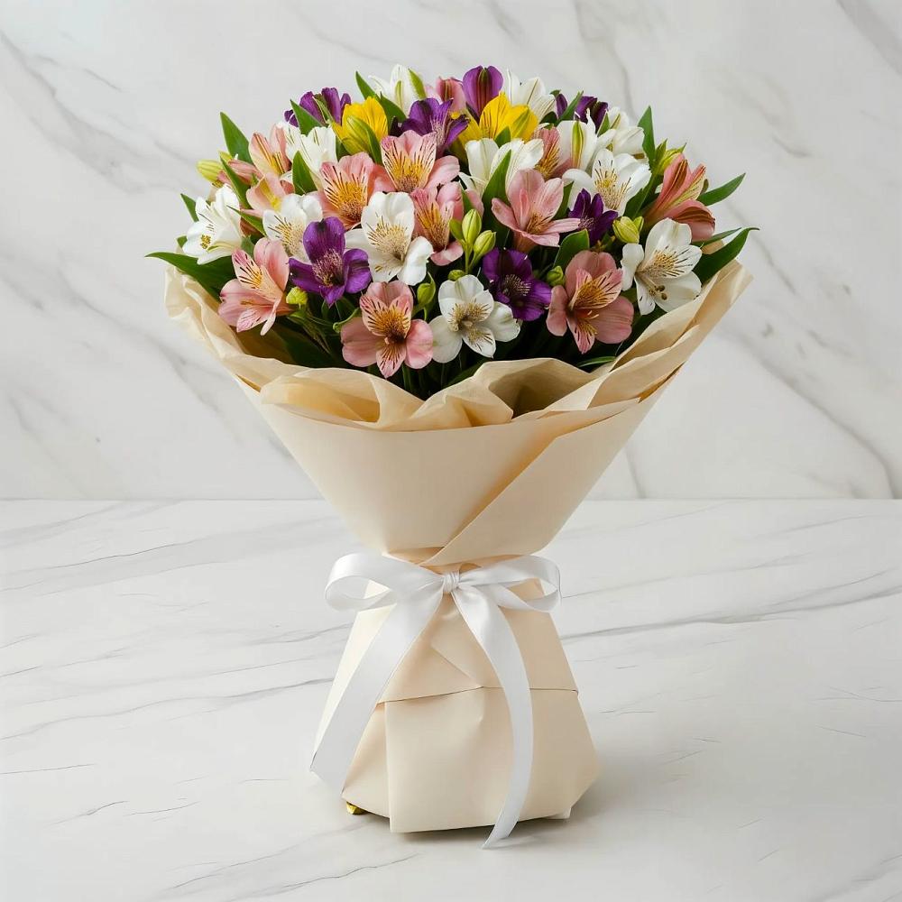 Букет цветов из: Альстромерии в Поселок имени Карла Либкнехта