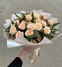Букет Кремовые розы Латте в Поселок имени Карла Либкнехта