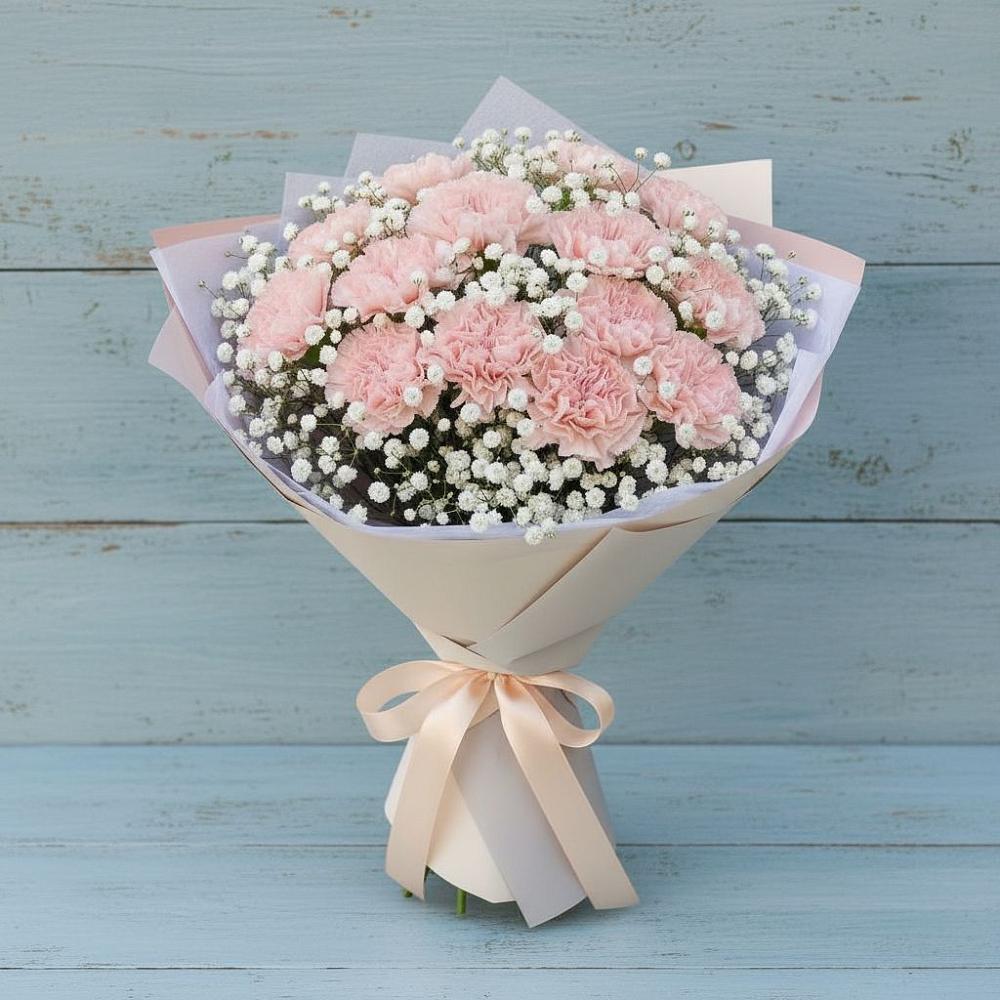 Букет цветов из: Гвоздики в Поселок имени Карла Либкнехта