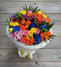 Букет цветов из:  Розы и Хризантемы в Поселок имени Карла Либкнехта