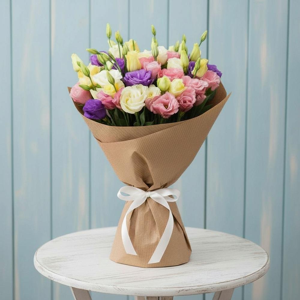 Букет цветов из: Лизиантусы в Поселок имени Карла Либкнехта